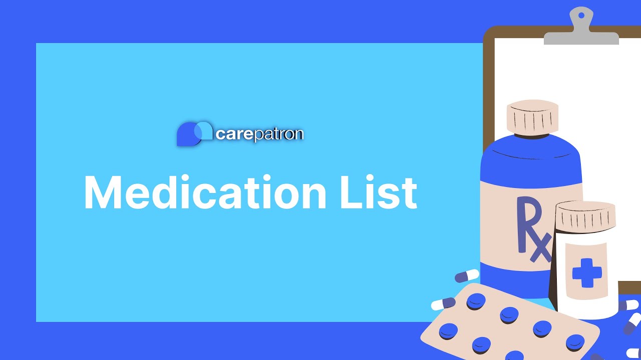 Medication Lists YouTube