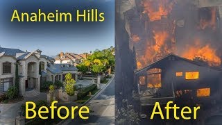 Anaheim hills fire, before and after, orange county wildfires, forest
fires in california then now, anaheim...