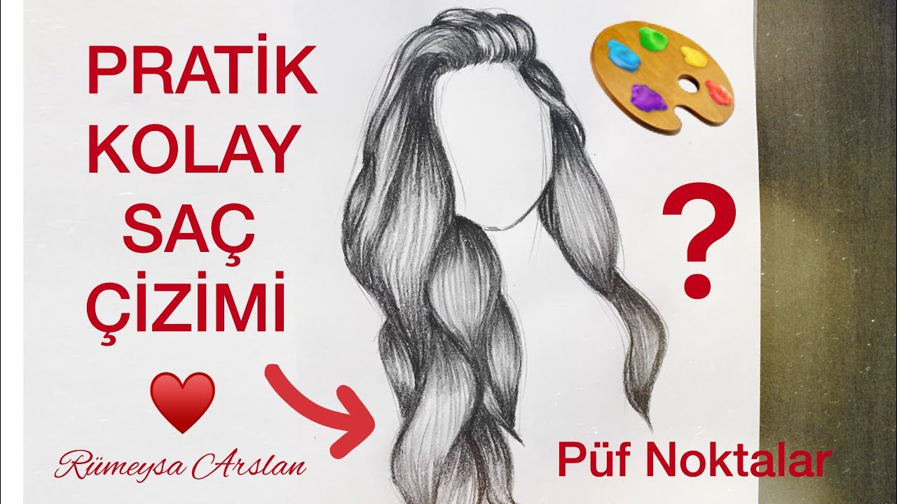 Basit Ve Hizli Sac Cizimi Hair Drawing Youtube