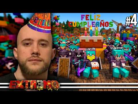 La mejor FIESTA de CUMPLEAÑOS de mi vida - Ep. 4 💀 MINECRAFT EXTREMO 3