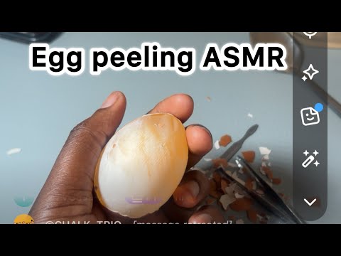 Raw Egg peeling ASMR