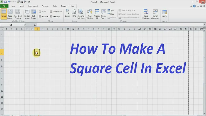 How To Make A Square Cell In Excel | How To Make 1 Inch Squares In Excel