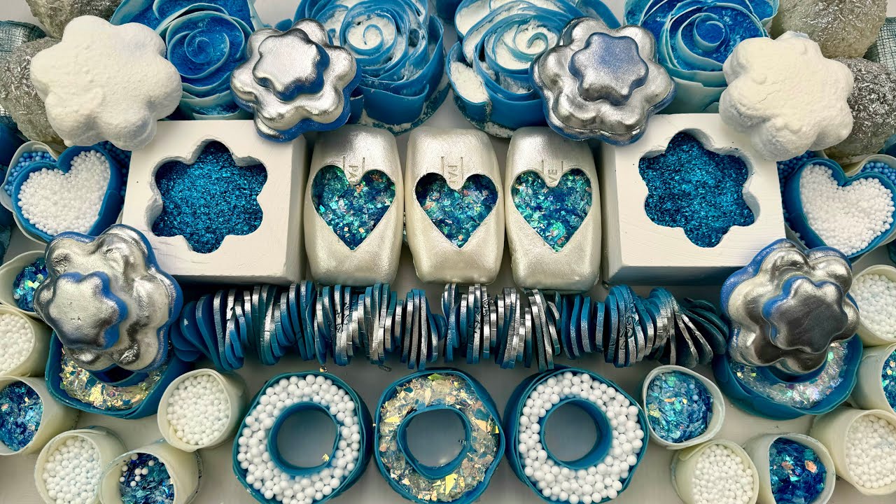 ASMR Soap crushing Gym chalk with glitter Clay cracking YouTube