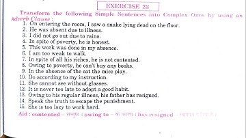 transformation exercise 22 | on entering the room i saw a snake lying dead on the floor complex