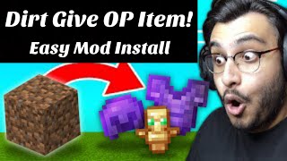How to Download DIRT Gives You OP LOOT Like RAWKNEE | Minecraft, But Dirt Drops Op Items MOD | Hindi