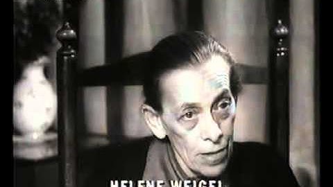 Brecht in Theory - Helene Weigel on Epic Theatre