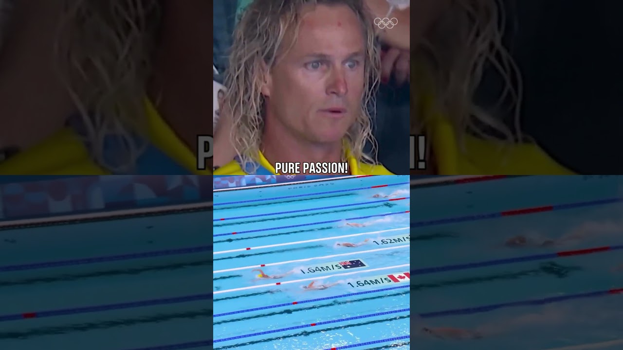 Dean Boxall's reaction is all of us watching Ariarne Titmus defend her 400m freestyle title! 🏊♀️