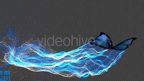 Blue Butterfly Gorgeous Particle Light Trailing Flying V1 | Motion Graphics - Envato elements
