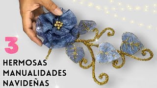 3 HERMOSAS IDEAS NAVIDEÑAS PARA COMPLEMENTAR TUS DECORACIONES /MANUALIDADES PARA NAVIDAD 2023