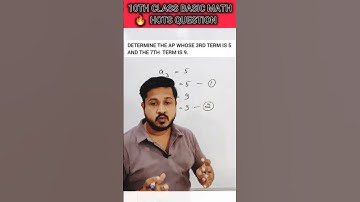 Determine the AP whose 3rd term is 5 and the 7th term is 9. 10th basic  math #10th #ytshorts #short