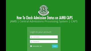 JAMB CAPS | How to Check Admission Status on JAMB CAPS - Accept/Reject Admission Guide screenshot 4