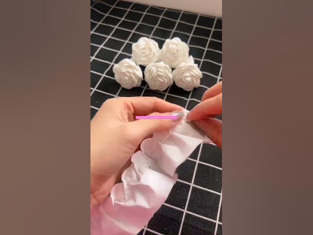 #DIY hand made toilet paper flower 🥀✨ #diy #youtubeshorts #craft #viral #viralshorts #shorts