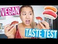 VEGAN TASTE TEST!! VEGAN SUSHI! Vlogmas Day 8!