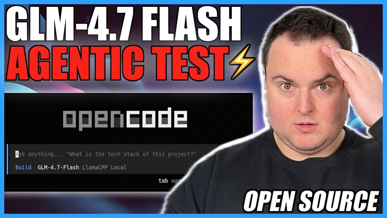 GLM-4.7 Flash In OpenCode Is an Agentic Coding BEAST! - YouTube