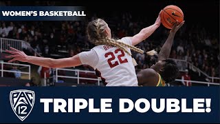 TRIPLE DOUBLE! Cameron Brink sets Stanford block record in win vs. Oregon | Highlights