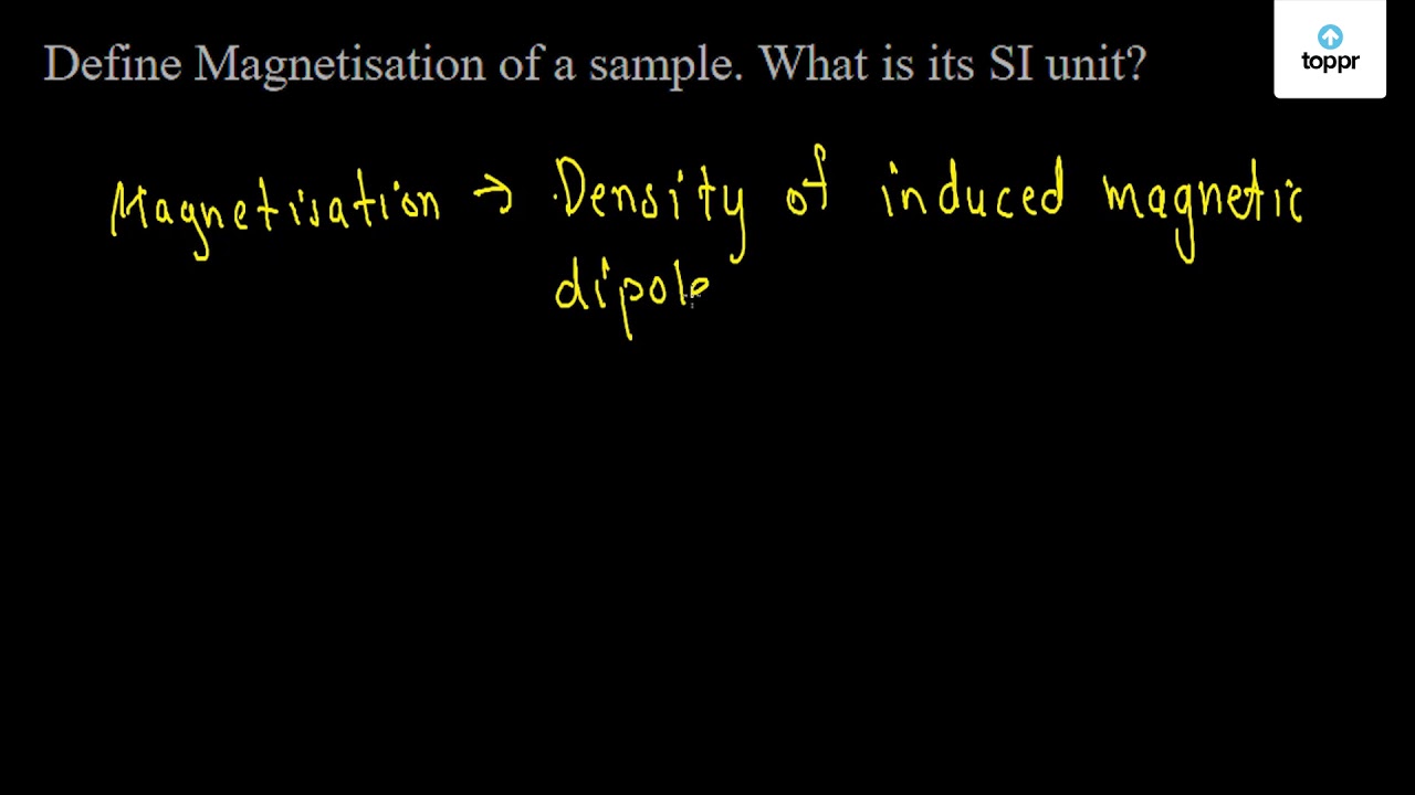 Define of a sample. What is its SI unit?