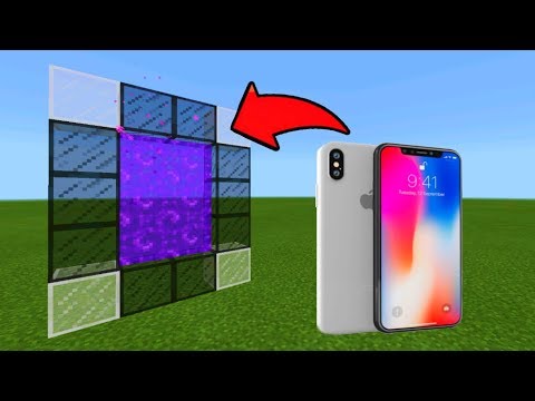 Minecraft Pe How To Make a Portal To The iPhone X Dimension - Mcpe Portal To The iPhone X!!!