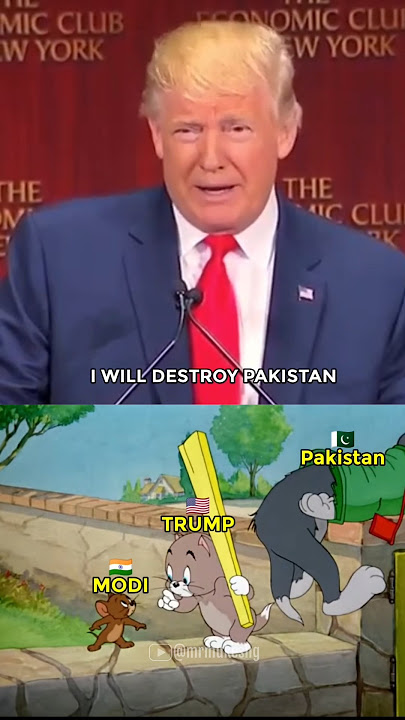 India Pakistan War 🔥🤣 Donald Trump || Tom and Jerry Version