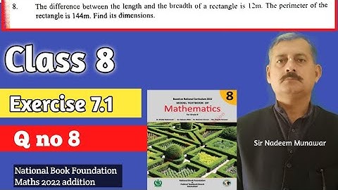 Class 8 Exercise 7.1 Q no 8 NBF Maths Ex 7.1 simultaneous equations word Problems Sir Nadeem Munawar
