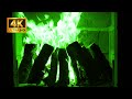 4K 30 Dakika Yeşil Şömine Ateşi ve Sesi - Motivasyon ve Rahatlama için Çıtırdayan Ateş Sesi 🔥