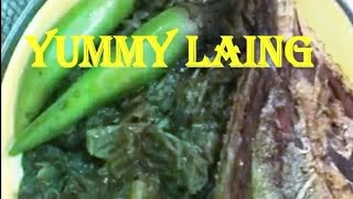 ginataang laing(dried taro leaves) yummy tummy