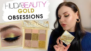 Палетка HUDA BEAUTY GOLD OBSESSIONS | Макияж, свотчи | ПЕРВЫЕ ВПЕЧАТЛЕНИЯ