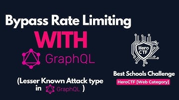 Bypass Rate Limting in GraphQL | HeroCTF  Best Schools Web Challenge | CTF For beginers