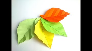 Origami Tutorial - How To Make An Origami Leaf