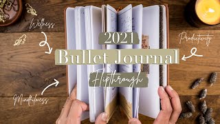 2021 Bullet Journal Flipthrough | Mindful and Productive Spreads
