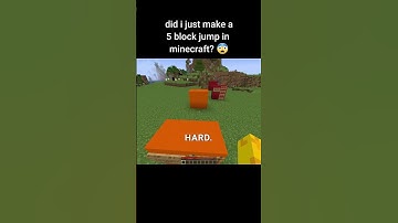 did i just make a 5 block jump in minecraft 😱 #shorts