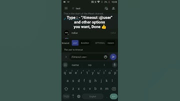 How to setup a⌛timeout in discord using Slash command in Discord Mobile #roduz #discord #tutorial