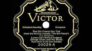 1926 HITS ARCHIVE: The Girl Friend - George Olsen (vocal trio)