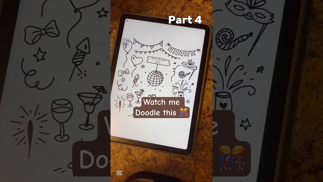 How to create easy #doodle on #Procreate #party  quick #creativetutorial #ipadproart #pinterest #diy