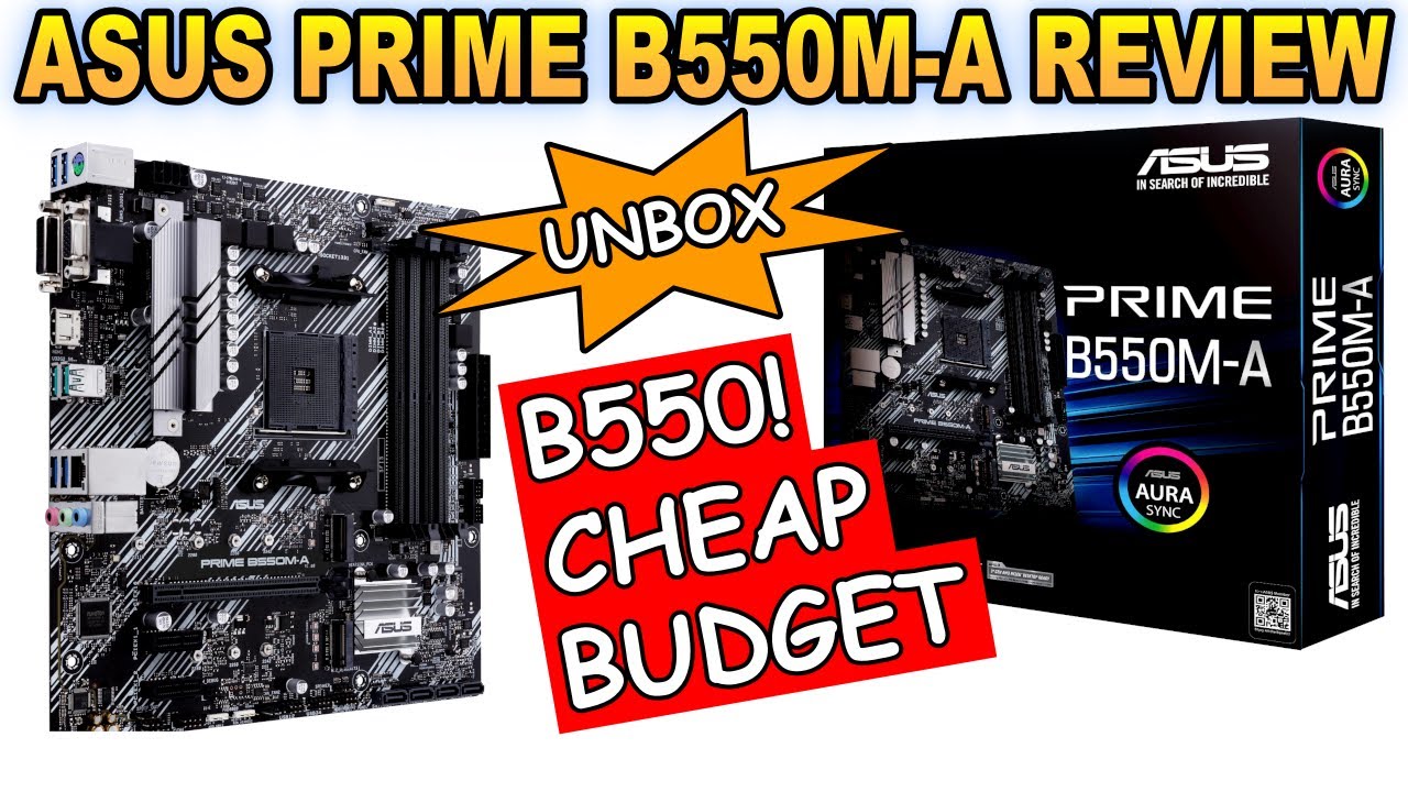 BUDGET Asus Prime B550M-A Motherboard Unboxing and Review 