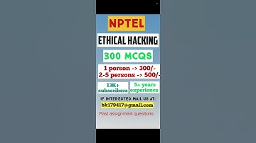 Ethical Hacking || NPTEL Exam Preparation MCQs pdf 2024 #nptel2024 #nptelexam
