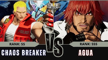 FF:CotW 🐺 CHAOS BREAKER (Kevin Rian) vs AGUA (Ken Masters)⭐Replay Match - FATAL FURY: CotW - 08/25