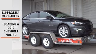 Loading a 2019 Chevrolet Malibu On a U-Haul Car Hauler