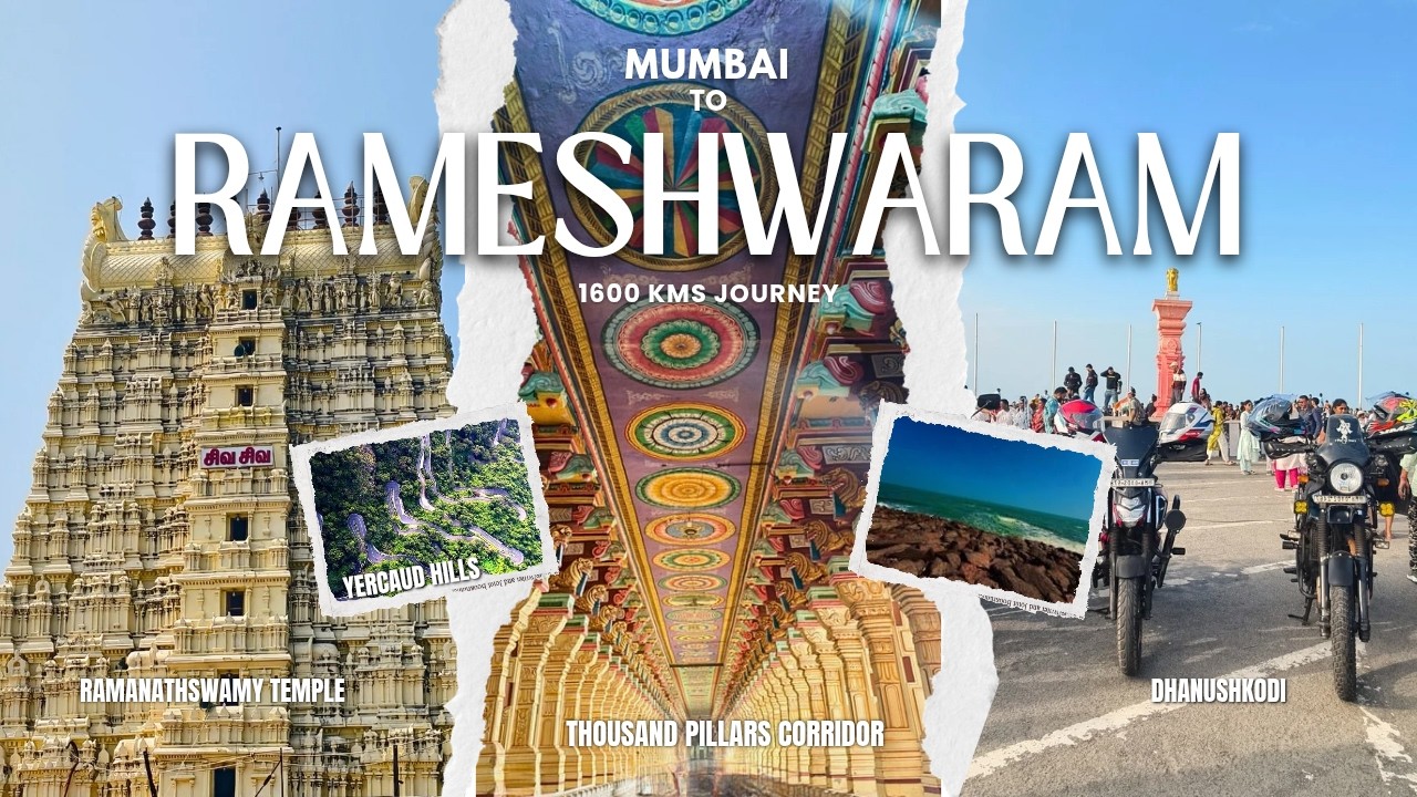 3300 किमी चा प्रवास | South India Ride | मुंबई ते धनुषकोडी | Vlog-41 #rameshwaram #bikeride