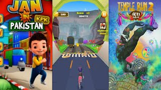 Jan Cartoon Game Vs Subway Lady Runner Android Game Vs Temple Run 2 Holi Festival screenshot 2