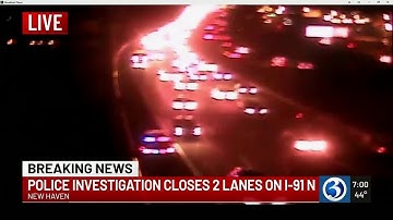 Multi-car crash on I-91 north in New Haven, driver flees scene