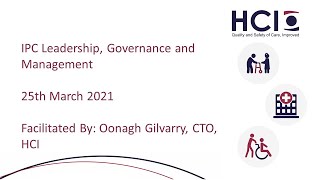 Webinar: Guidance on IPC Leadership, Governance and Management