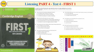 FCE First 1 Listening Part 4 Test 4 (Transcript + Key)
