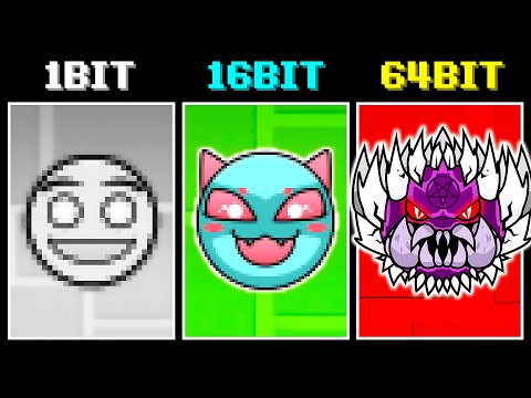 MORE New Custom Geometry Dash Faces V4 but every time with more bits