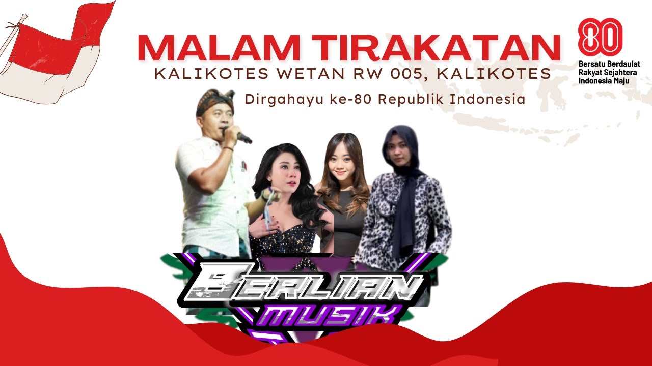 🔴Live BERLIAN MUSIK - MALAM TIRAKATAN KALIKOTES WETAN, KALIKOTES || ANTOK AUDIO SYSTEM - 16 08 2025