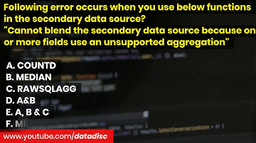 Cannot blend the secondary data source because one or more fields use an unsupported aggregation