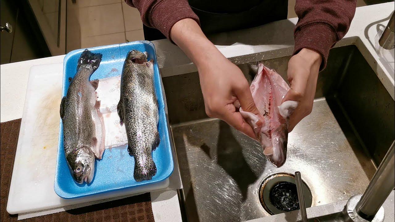 Descaling Costco Trout Fish in Minutes Easy and Quick YouTube