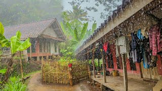 TAKUT BANJIR..!! Tapi Bikin Betah😍 Hujan Deras Di Kampung, Mengguyur Suasana Pedesaan Jawa Barat