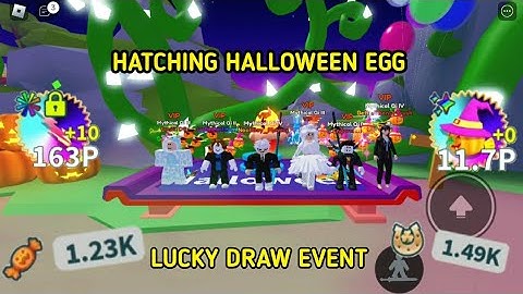 HATCHING HALLOWEEN EGG AND LUCKY DRAW EVENT in weapon fighting simulator NoobBoy_Players