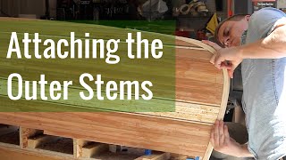 Attaching the Outer Stems (Ep 8 - Cedar Strip Canoe Build)