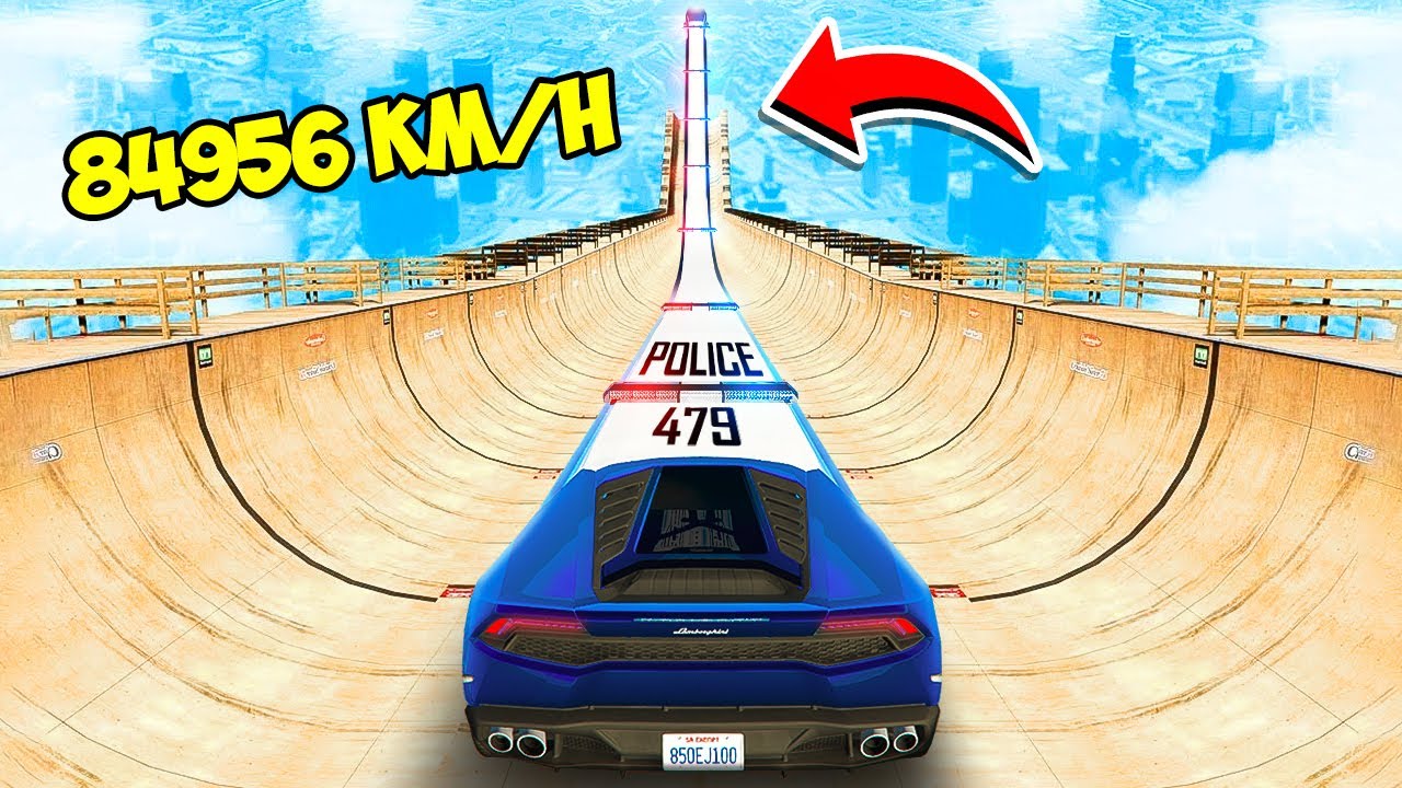 BAJADA SIN FRENOS EN LIMUSINA LAMBORGHINI HURACAN POR UNA RAMPA EN GTA 5!